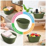 10PACK Baskets for Gifts Empty, 12"x 8"x 5" Woven Gift Baskets with Gift Bags and Bows, Empty Gift Baskets for Christmas, Baby Gift Basket for Nursery, Shelf Small Storage Basket with Handles, Green