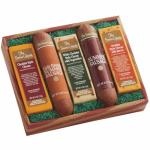 The Swiss Colony Cheese & Sausage 5-Pack – Original and Garlic Summer Sausages with Cheddar-Style, Bacon, and Vegetable Cheeses, Holiday Gift Basket Adults, Women, Men, Charcuterie Boards, 1 lb. 6 oz.