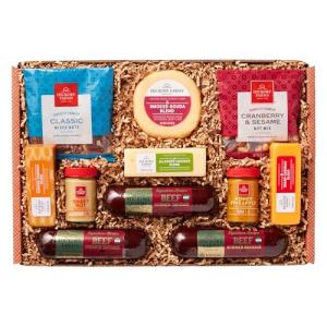 Hickory Farms Signature Beef Meat and Cheese Gift Basket (Large) - Box Set | Charcuterie Board Food | Summer Sausage | Father's Day | Mother's Day | Easter | Christmas | Holiday | Housewarming | Gourmet | Sympathy | Care Package