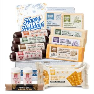 Farmers Market, Gluten Free, Keto, Paleo, Low Sodium, Zero Sugar, Genoa Salami, Christmas Charcuterie Board, Holiday Meat and Cheese Gift Baskets, Festive Selection