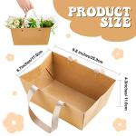 Pinkunn 48 Pcs Christmas Basket for Gifts Empty DIY Bulk Party Gift Basket Kit with Handles Market Trays for Packages Wrapping Wedding Party Anniversary Display(Brown,Classic)