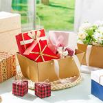 Pinkunn 48 Pcs Christmas Basket for Gifts Empty DIY Bulk Party Gift Basket Kit with Handles Market Trays for Packages Wrapping Wedding Party Anniversary Display(Brown,Classic)