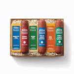 The Wisconsin Cheeseman 6-Piece Meat & Cheese Collection – Summer Sausage Meats and Cheeses Gift Basket for Adults, Women & Men – Holiday Charcuterie Board, Thank You Gifts