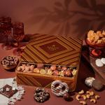 Holiday Chocolate Gift Basket– Thanksgiving Snack Box with Covered Pretzels, Oreos, Nuts & Sweets – Gourmet Food Gift Tin for Christmas, Families, Men, Women, Clients- Bonnie and Pop