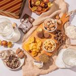 Holiday Chocolate Gift Basket– Thanksgiving Snack Box with Covered Pretzels, Oreos, Nuts & Sweets – Gourmet Food Gift Tin for Christmas, Families, Men, Women, Clients- Bonnie and Pop