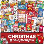 Christmas Care Package (65 Count) Candy Snacks Cookies Bars Chips Holiday Stocking Stuffer Variety Gift Box Pack Assortment Basket Bundle Mix Santa Treats College Students Office Kids Boys Girls