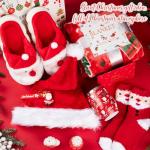 Patelai 10 Pcs Christmas Gifts Merry Christmas Gift Basket Set Xmas Hat 12 oz Tumbler Gift Bag Blanket Slippers Socks Candles Keychain Greeting Card for Women Wife Coworkers Friend Teacher