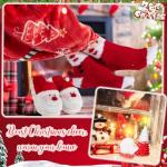 Patelai 10 Pcs Christmas Gifts Merry Christmas Gift Basket Set Xmas Hat 12 oz Tumbler Gift Bag Blanket Slippers Socks Candles Keychain Greeting Card for Women Wife Coworkers Friend Teacher