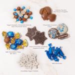 Christmas Gift Basket, Winter Snowflake, Holiday Snack Assortment with Chocolate Pretzels, Peppermint Bark, Nuts & More – for Families, Coworkers, and Office Sharing, Bonnie and Pop