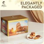Matilde Vicenzi Roma Cookie Gift Tin - Italian Pastries & Cookies in Individually Wrapped Trays - Gourmet Gifts For Thanksgiving, Holidays, Corporate - Assorted Cookies in Italian Design Tin 32.5oz (920g)