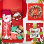 Munutix Christmas Gifts Basket for Women - Birthday Gifts for Mom, Wife, Sister, 8pc Spa Relaxation Set with Blanket, 20oz Tumbler, Gift for Women Who Have Everything