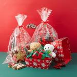 Cholemy 6 Sets 12 x 10 Inch Large Christmas Baskets for Gifts Empty Snowflakes Classic Empty Gift Baskets DIY Cardboard with Handles Xmas Cards Green Red Sturdy Box for Xmas Holiday Parties Gifts