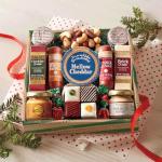 The Swiss Colony Holiday High Notes Gift Basket Assorted Summer Sausage Meats and Cheeses, Chocolate Treats, Snacks for Adults, Women, Men, Charcuterie Boards, Thank You Gifts