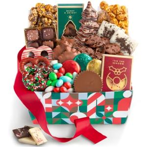 A Gift Inside Christmas Holiday Chocolate Bliss Handmade Assortment Gift Basket