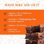 Happy Thanksgiving Cookies Brownies Gift Basket Chocolate Cake Food For Men Women Package | Nut Free Treats