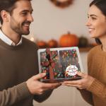 Happy Thanksgiving Cookies Brownies Gift Basket Chocolate Cake Food For Men Women Package | Nut Free Treats