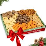 Thanksgiving Cheese and Nuts Gift Basket - Gift Basket for Men, Women, Birthday, Includes Cashews, Almonds, Pecans, Jack and Cheddar Cheeses - Great Adult Gift Basket for Men, Her, Family, Friends, Charcuterie – 1.5 pounds