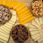 Thanksgiving Cheese and Nuts Gift Basket - Gift Basket for Men, Women, Birthday, Includes Cashews, Almonds, Pecans, Jack and Cheddar Cheeses - Great Adult Gift Basket for Men, Her, Family, Friends, Charcuterie – 1.5 pounds