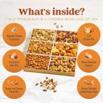 Thanksgiving Nuts Gift Basket Gourmet Holiday Food Gifts with Assorted Nuts and Dried Fruits Snack Fall Harvest Basket for Women Men Family & Corporate Care Package