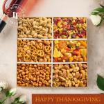Thanksgiving Nuts Gift Basket Gourmet Holiday Food Gifts with Assorted Nuts and Dried Fruits Snack Fall Harvest Basket for Women Men Family & Corporate Care Package