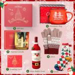 Christmas Gifts for Women, Womens Christmas Gifts 2025 Winter Mug for Coworker Best Friend Teacher, Merry Xmas Gifts Basket Set Unique Holiday Gift Ideas Burr Basket