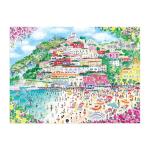 Galison Coast of Italy – 1000 Piece Michael Storrings Jigsaw Puzzle Featuring Beautiful Artwork of Positano Italy Summer Beach