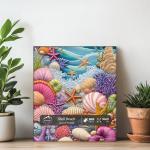 PICKFORU Beach Puzzles for Adults 1000 Pieces, Colorful Seashells Puzzle Sea Coral Starfish，Impossible Ocean Jigsaw Puzzles as Home Art