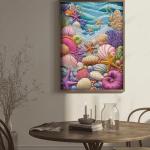 PICKFORU Beach Puzzles for Adults 1000 Pieces, Colorful Seashells Puzzle Sea Coral Starfish，Impossible Ocean Jigsaw Puzzles as Home Art