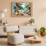 JJYHULK 2000 Piece Puzzle for Adults, Puzzles for Adults 2000 Pieces, Summer Seaside Flowers Dogs Parrots Jigsaw Puzzles, Challenging Puzzle Perfect for Game Nights, 39" X 28"