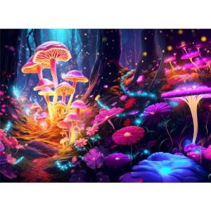 500 Pieces Puzzles for Adult Jigsaw Puzzle Mushrooms Puzzle for Adult Elderly Difficult Puzzle Gift for Family Activity Games Home Decor Wall Art 20.5x15IN