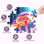 500 Pieces Puzzles for Adult Jigsaw Puzzle Mushrooms Puzzle for Adult Elderly Difficult Puzzle Gift for Family Activity Games Home Decor Wall Art 20.5x15IN