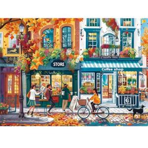 500 Pieces Puzzles for Adults,Cozy Fall & Winter Jigsaw Puzzle for Teens,500-Piece Autumn & Winter Scenery, Perfect for Seasonal Vibes,Challenging Family Game Great Gifts for Family Friends,20.5*15In
