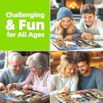 Christmas Dog Gathering 1000 Piece Puzzle for Adults, Fun Puzzles for Adults 1000 Pieces with HD Print & Poster, 27.5 * 19.7 in Dust Free, for Gifts Halloween Christmas Family Games Lovers