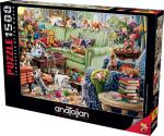 Anatolian Puzzle -Kittens in The Living Room 1500 Piece Jigsaw Puzzle # 4575