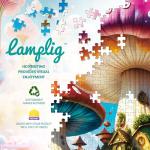 lamplig 500 Piece Puzzles for Adults, Fantasy Mushroom Puzzle, Flying Mushroom City Jigsaw Puzzles 500 Pieces with Letters on Back, Present for Adults and Home Decor, 1:1 Poster, 20.5"x14.9"