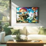 lamplig 500 Piece Puzzles for Adults, Fantasy Mushroom Puzzle, Flying Mushroom City Jigsaw Puzzles 500 Pieces with Letters on Back, Present for Adults and Home Decor, 1:1 Poster, 20.5"x14.9"