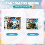 lamplig 500 Piece Puzzles for Adults, Fantasy Mushroom Puzzle, Flying Mushroom City Jigsaw Puzzles 500 Pieces with Letters on Back, Present for Adults and Home Decor, 1:1 Poster, 20.5"x14.9"