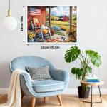 4 Packs 500 Piece Jigsaw Puzzles for Adults – Dog Puzzle, Puppy Garden, Hummingbird Flower Puzzle & Country Farm Landscape Adult Puzzles Set for Stress Relief, Family Activity, Gifts for Women Men