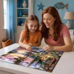 LUXDIVINA 2000 Piece Puzzle for Adults, Puzzles for Adults 2000 Pieces, Mountain Lake Campfire Camping Nature Jigsaw Puzzles, Family Fun Puzzle Perfect for Game Nights, 39" X 28"