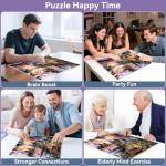 LUXDIVINA 2000 Piece Puzzle for Adults, Puzzles for Adults 2000 Pieces, Mountain Lake Campfire Camping Nature Jigsaw Puzzles, Family Fun Puzzle Perfect for Game Nights, 39" X 28"