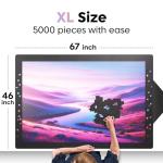 Premium Puzzle Mat - 46.5 x 67 Inches - Up to 5000 Pieces - Jigsaw Puzzle Roll Up Mat - Non Slip Rubber Bottom - Soft Polyester Surface - with Gift Packaging