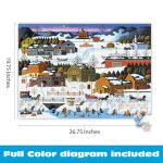 Buffalo Games - Hickory Haven Canal - Charles Wysocki - 1000 Piece Christmas Jigsaw Puzzle for Adults - Festive Winter Holiday Puzzles - Precision Cut Pieces and Bonus Poster