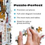 Buffalo Games - Hickory Haven Canal - Charles Wysocki - 1000 Piece Christmas Jigsaw Puzzle for Adults - Festive Winter Holiday Puzzles - Precision Cut Pieces and Bonus Poster