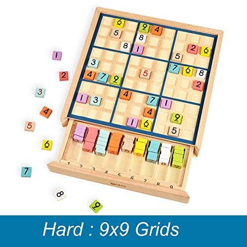 Wooden Rainbow Sudoku Puzzle Game for Kids