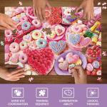 Valentine Puzzle for Adults 500 Piece - Valentine's Pastries, Fun and Challenging Family Game, for Adults