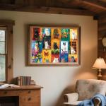 2000 Piece Puzzle for Adults, Colorful Cat-Themed Jigsaw with Adorable Cats, Bright Doors, Flowers & Butterflies, Fun and Challenging Puzzle Gift for Cat Lovers and Fans, 39" x 28"