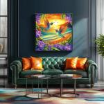 MINIWAN 500 Piece Jigsaw Puzzle for Adults – Hummingbirds & Beach Flower Design - Challenging Unique Puzzle - 20x20 Inches - Perfect for Family Fun