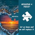 PICKFORU Beach Puzzles for Adults 1000 Piece, Ocean Heart Colorful Sunset Jigsaw Puzzle Scenic Scenery, Summer Marine Love Themed