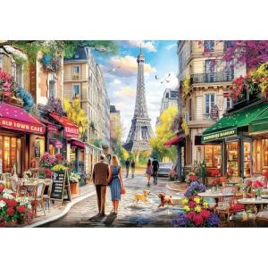 JJYHULK 2000 Piece Puzzle for Adults, Puzzles for Adults 2000 Pieces, Paris Eiffel Tower Street Jigsaw Puzzles, Family Fun Puzzle Perfect for Game Nights, 39" X 28"