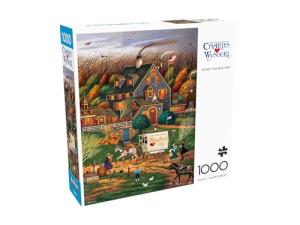 Buffalo Games Secret Passage Inn by Charles Wysocki 1000 Piece Jigsaw Puzzle for Adults Autumn Americana Scene with Reference Poster Made in The USA